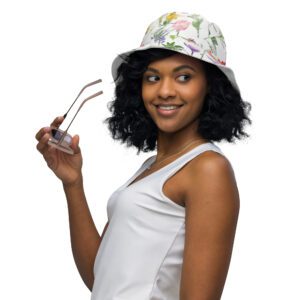 Chic Flower bucket hat 01 for  Women Cool and Vibrant Design