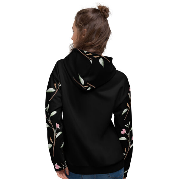 Floral Hoodie Womens 01 Vibrant Design - Image 3