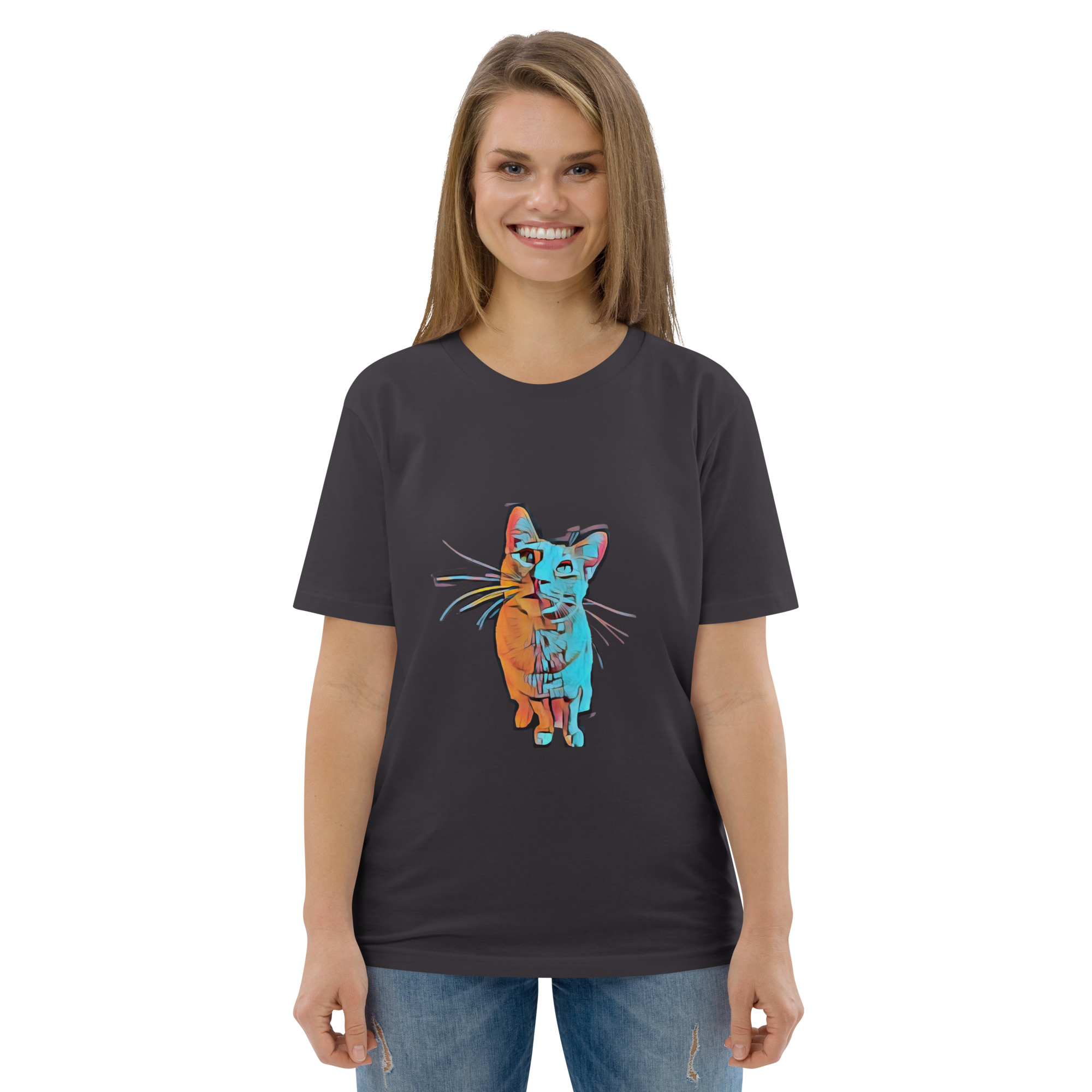 Cat t-shirt Vibrant 01 Design by Musux Store - Image 4