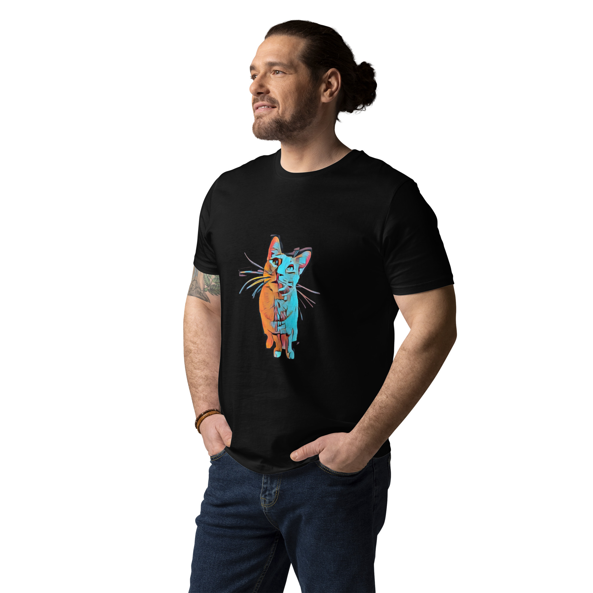 Cat t-shirt Vibrant 01 Design by Musux Store