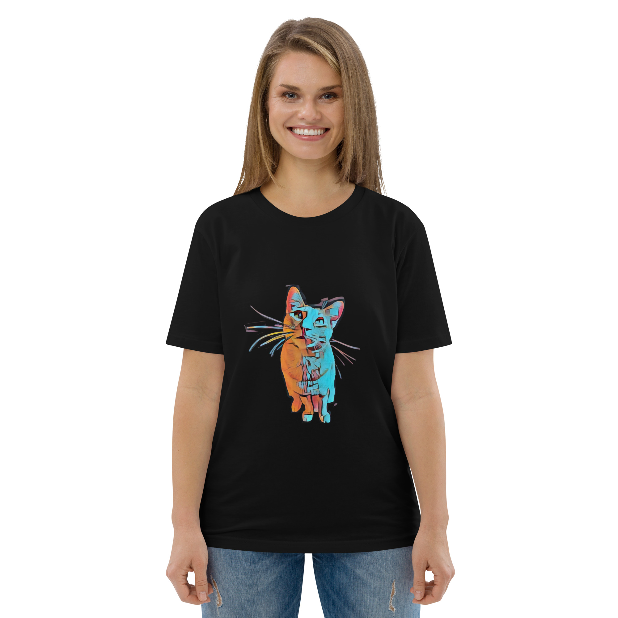 Cat t-shirt Vibrant 01 Design by Musux Store - Image 2