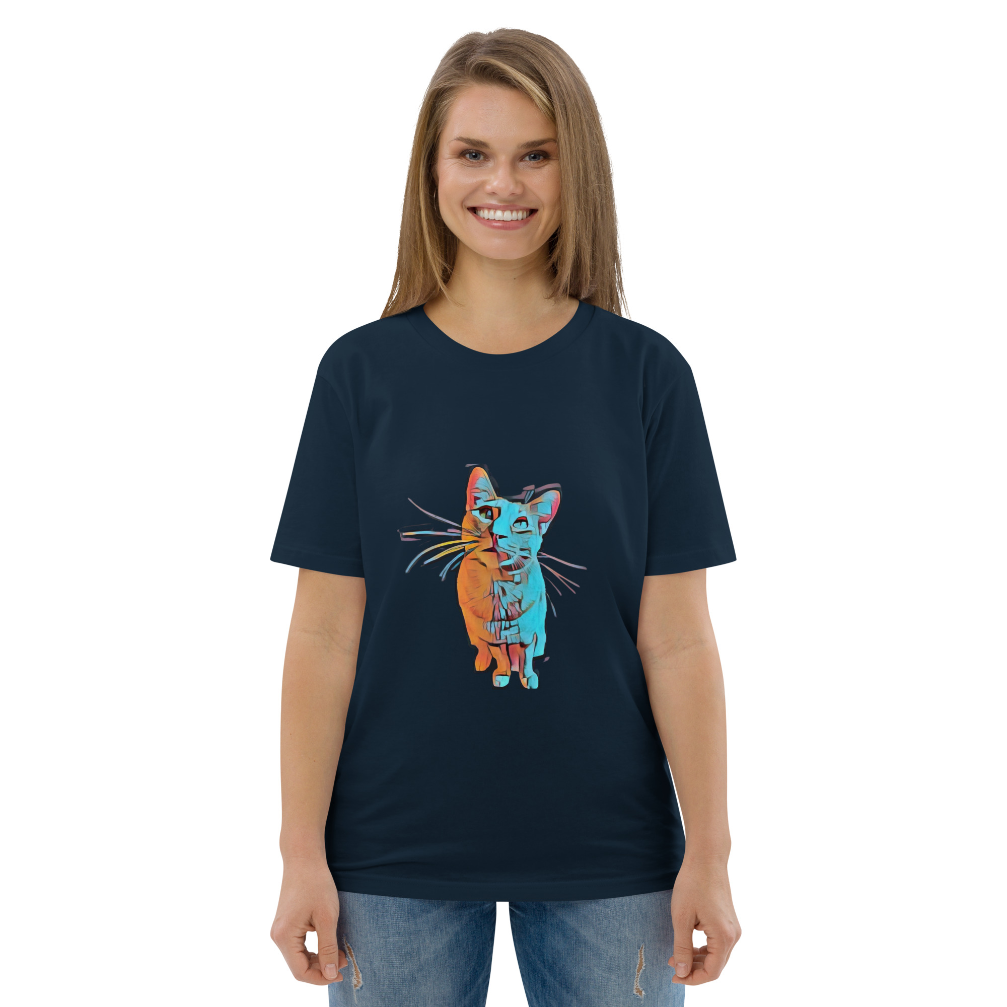 Cat t-shirt Vibrant 01 Design by Musux Store - Image 3